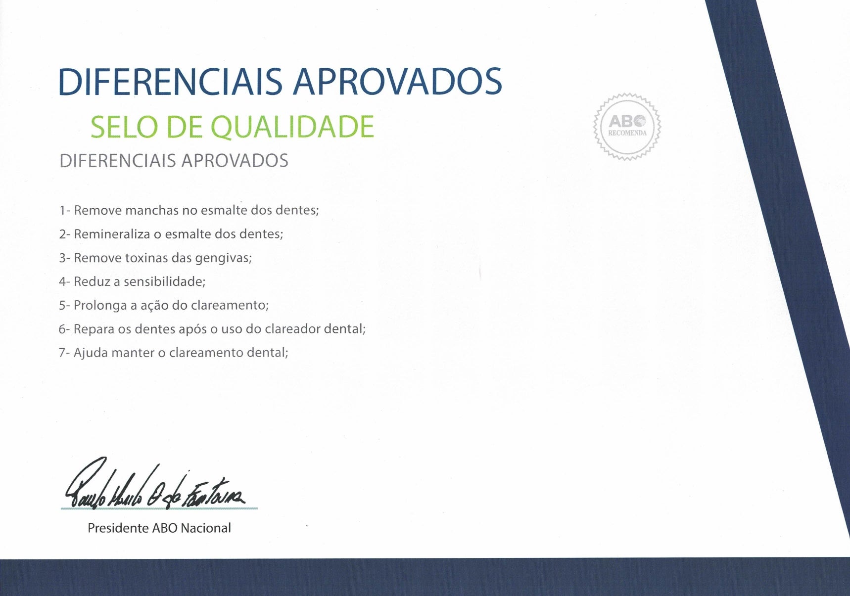 Documento de certificação ABO