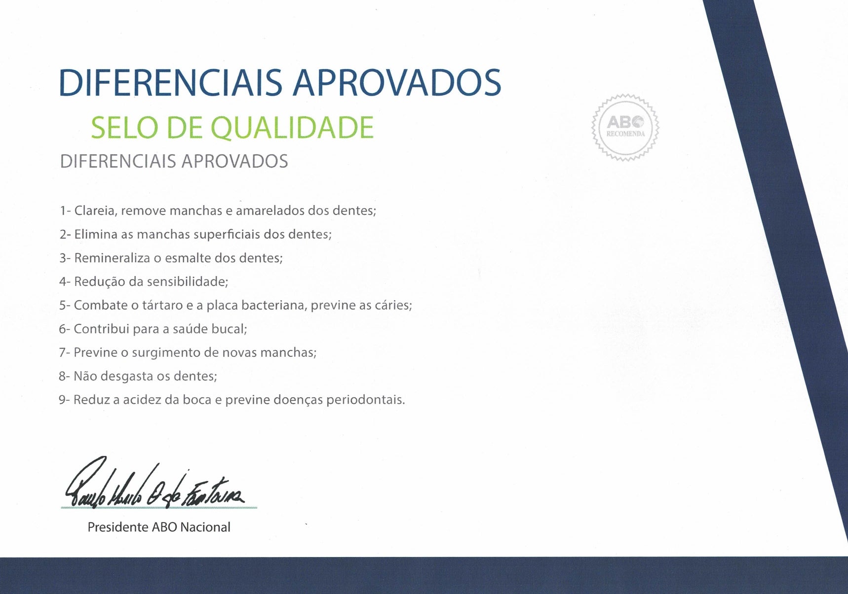 Documento de certificação ABO