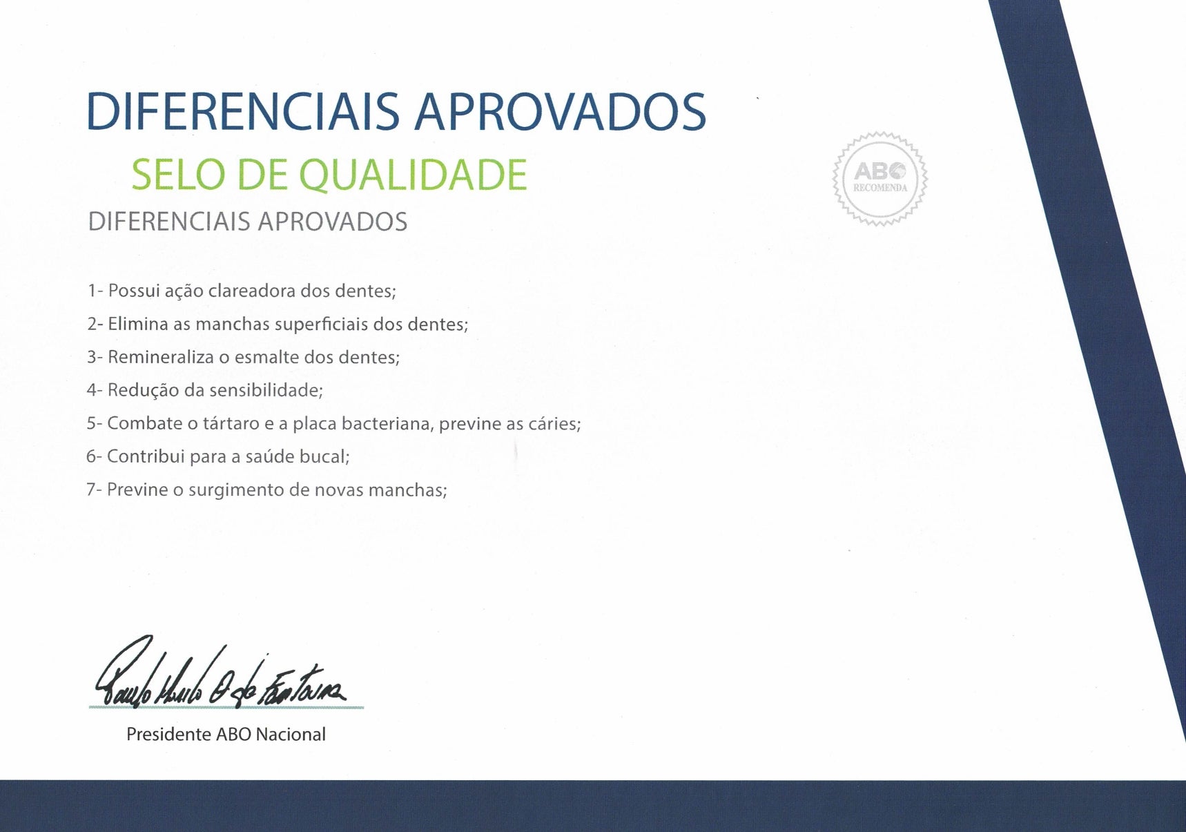 Documento de certificação ABO